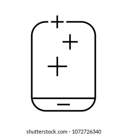 Mobile phone and bonuses icon. vector icon. outline style