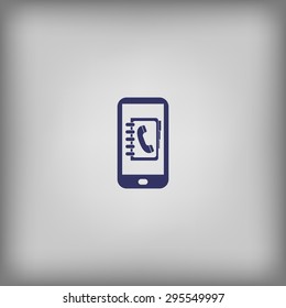 Mobile phone phone book icon 