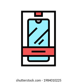 mobile phone box color icon vector. mobile phone box sign. isolated symbol illustration