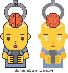 mobile phone in the brain
