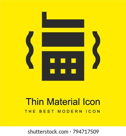 Mobile phone bright yellow material minimal icon or logo design