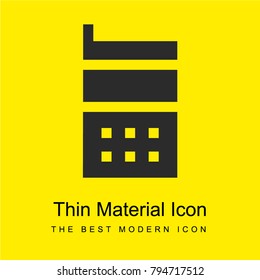 Mobile phone bright yellow material minimal icon or logo design