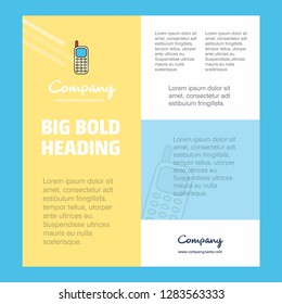 Mobile phone Business Company Poster Template. with place for text and images. vector background