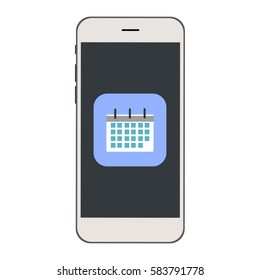 Mobile phone with Calendar Icon on the screen.