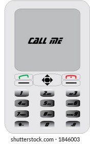 mobile phone with call me text