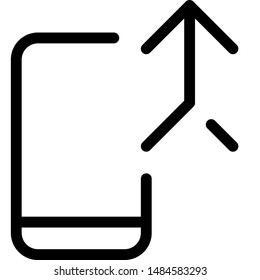 Mobile phone with call merge up arrow