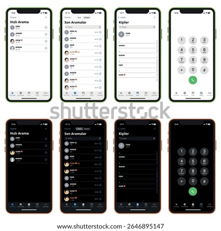 Mobile phone. Mobile phone call records. Mobile phone call list. Call list. Turkish and English menu. Mathematics, geometry, physics, science.