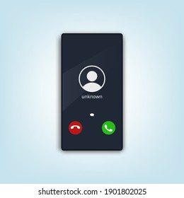 Mobile Phone Call Screen. Smartphone Interface UI. EPS10 Vector