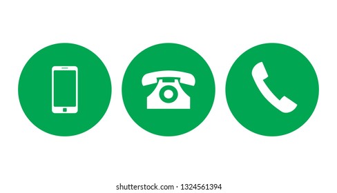 Mobile phone call vector icons. Support contact phone call web icon - Vector 