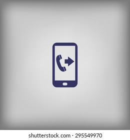 Mobile phone call waiting icon 