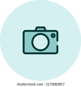 Mobile phone camera, illustration, vector on a white background.