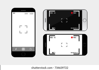 Mobile Phone Camera Interface Vector Viewfinder  Interface