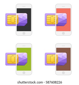 mobile phone and a card
