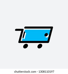 Mobile Phone with Cart Vector