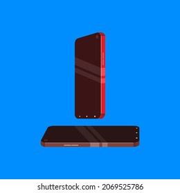 Mobile phone cartoon style illustration. technology concept