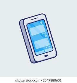 Ilustração do ícone do vetor do desenho animado do telefone celular. Tecnologia 
Ícone Do Objeto Concept Isolated Premium Vetor. Cartoon plano 
Estilo 