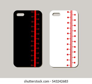 Mobile phone case design. Abstract decorative ornament. Vector graphics.