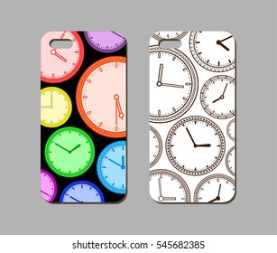 Mobile phone case design. Abstract decorative ornament. Vector graphics.