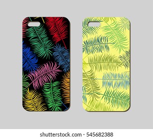 Mobile phone case design. Abstract decorative ornament. Vector graphics.