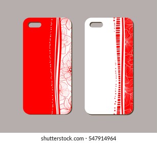 Mobile phone case design. Abstract decorative ornament. Vector graphics.