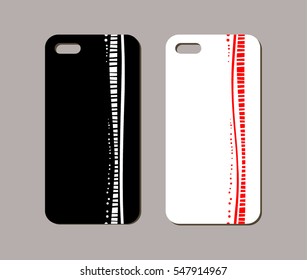 Mobile phone case design. Abstract decorative ornament. Vector graphics.