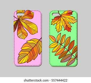 Mobile phone case design. Abstract decorative ornament. Vector graphics.