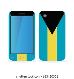 Mobile phone case with the flag of Bahamas