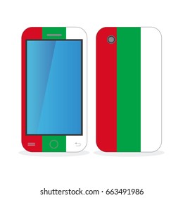 Mobile phone case with the flag of Bulgaria