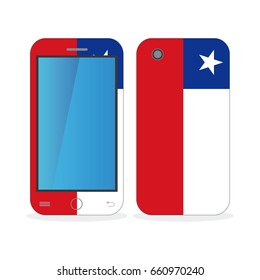 Mobile phone case with the flag of Chile