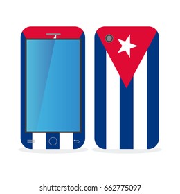 Mobile phone case with the flag of Cuba