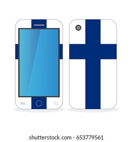 Mobile phone case with the flag of Finland