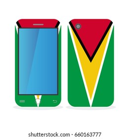 Mobile phone case with the flag of Guyana