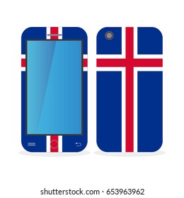 Mobile phone case with the flag of Iceland