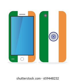 Mobile phone case with the flag of India