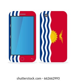 Mobile phone case with the flag of Kiribati