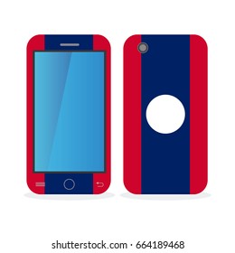 Mobile phone case with the flag of Laos