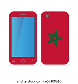 Mobile phone case with the flag of Morocco