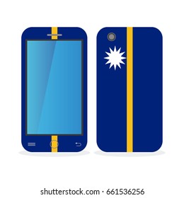 Mobile phone case with the flag of Nauru