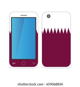 Mobile phone case with the flag of Qatar