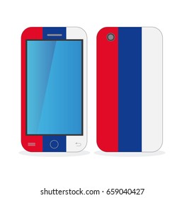 Mobile phone case with the flag of Russia