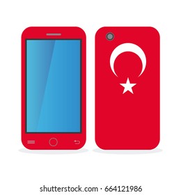 Mobile phone case with the flag of Turkey