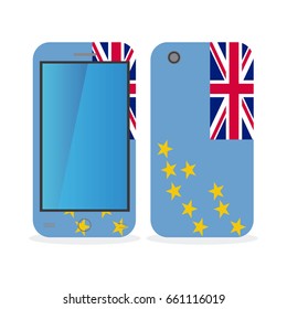 Mobile phone case with the flag of Tuvalu