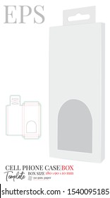 Mobile phone case template. Vector with die cut / laser cutting lines. White, clear, blank, isolated mobile phone case mock up on white background with perspective presentation. Packaging design