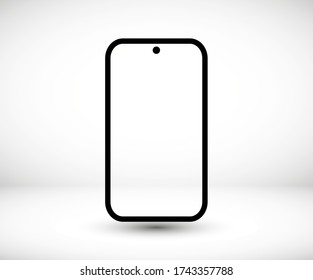 Mobile phone, cell telephone vector icon. The symbol smartphone, phone icon for web site. Illustration call for mobile apps. Pictogram Mobile phone, call telephone. Minimalist icon Mobile phone