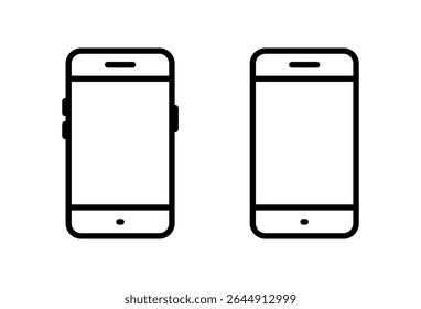 Telefone celular, ícone de celular em estilo de linha. Smartphone, símbolo de sinal de gadget