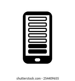 Mobile phone charge level icon