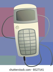 mobile phone with charger cable	