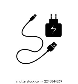 mobile phone charger icon vector design template illustration