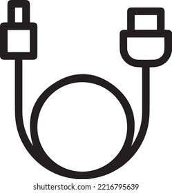 Mobile phone charger line icon. linear style sign for mobile concept and web design. Power adapter outline vector icon. Symbol, logo illustration.