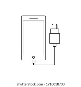 mobile phone charging icon vector